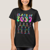 Class Of 2037 Graduate Preschool Kindergarten Tie  T-Shirt (Vorderseite)