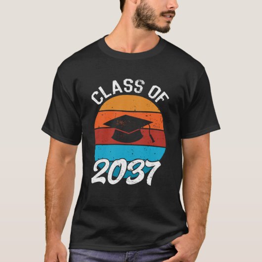 Class Of 2037 Kindergarten Graduate Graduation Gir T-Shirt (Vorderseite)