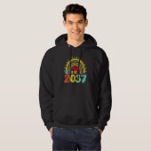 Class Of 2037 Leopard Rainbow Heart Back To School Hoodie (Vorne ganz)