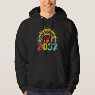 Class Of 2037 Leopard Rainbow Heart Back To School Hoodie