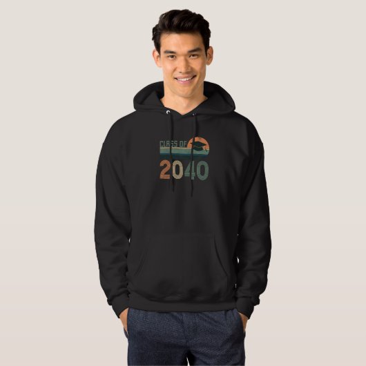 Class Of 2040 Kids Support Kindergarten To Graduat Hoodie (Vorne ganz)