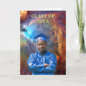 Class of 20XX Custom Photo Orion Nebula Graduation Karte (Vorderseite)