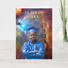 Class of 20XX Custom Photo Orion Nebula Graduation Karte
