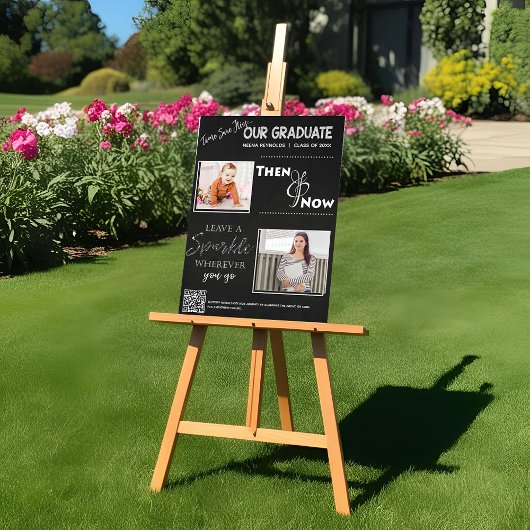 Class of 20XX Keepsake Then and Now Graduation  Poster