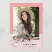 Class of 20XX Modern Photo Graduation Announcement Einladung (Vorderseite)