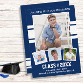 Class of 20XX Photo Collage Sport Graduation Party Einladung