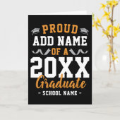 Class of A 2026 Graduation Party Custom Congrats Karte (Gelbe Blume)