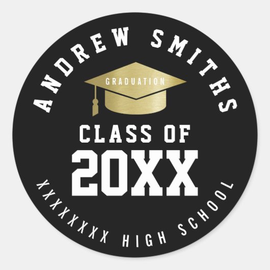 "class of" black runder aufkleber (Vorderseite)