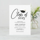 Class of Modern Graduation Invitation Einladung (Stehend Vorderseite)