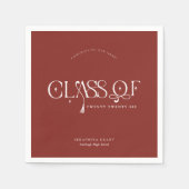 Class Of | Modern Personalized Graduation Party Serviette (Vorderseite)