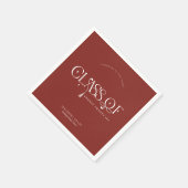 Class Of | Modern Personalized Graduation Party Serviette (Ecke)