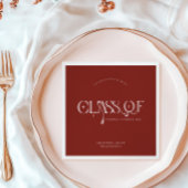 Class Of | Modern Personalized Graduation Party Serviette