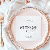 Class Of | Modern Personalized Graduation Party Serviette