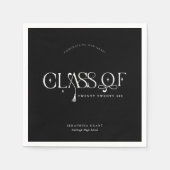 Class Of | Modern Personalized Graduation Party Serviette (Vorderseite)
