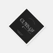 Class Of | Modern Personalized Graduation Party Serviette (Ecke)