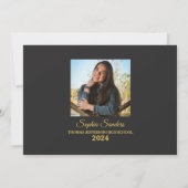 Class of Party Graduation Elegant 2 photos Einladung (Rückseite)