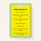 Class Star Award Abzeichen Ausweis (Rückseite)