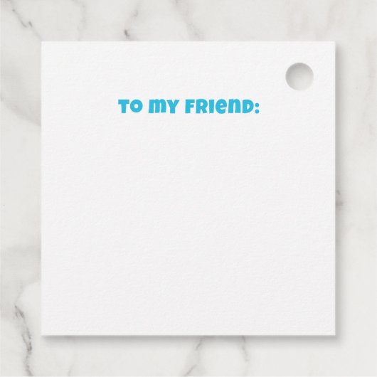 Class Valentines Lucky Duck Rubber Ducky Geschenkanhänger (Rückseite)