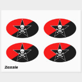 class war anarchist oval sticker (Blatt)