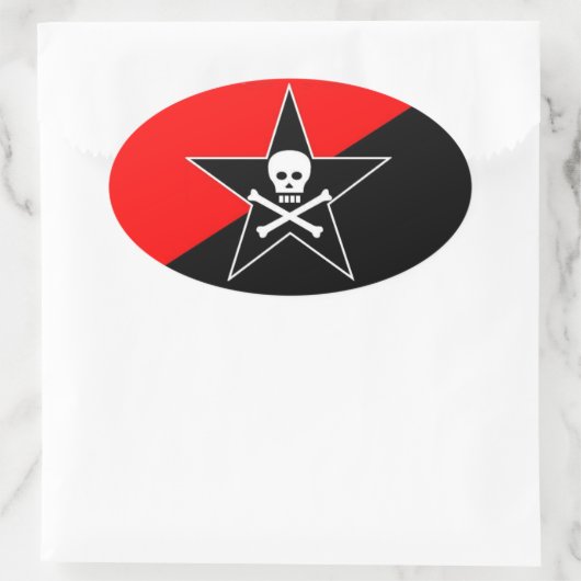 class war anarchist oval sticker (Tasche)
