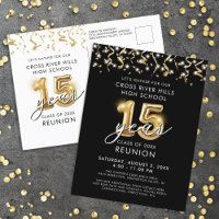 Class Wiedersehen 15 Year Black Gold Ballons laden