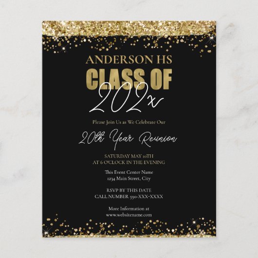 Class Wiedersehen Black and Gold Glitzer (Vorderseite)