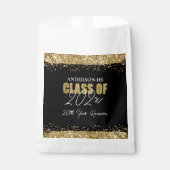 Class Wiedersehen Black and Gold Glitzer Geschenktütchen (Vorderseite)