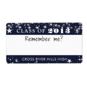 Class Wiedersehen Navy Blue Silver Name Tag (Vorne)