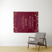 Class Wiedersehen Welcome Alumni Burgundy Gold Sta Wandteppich (Beispiel (Horizontal))