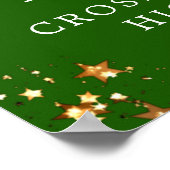 Class Wiedersehen Welcome Green Gold Stars Custom Poster (Ecke)