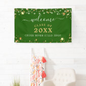 Class Wiedersehen Welcome Green Gold Stars Lights Banner (Insitu)