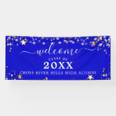 Class Wiedersehen Welcome Royal Blue Gold Stars Banner (Horizontal)