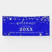 Class Wiedersehen Welcome Royal Blue Silver Stars Banner (Horizontal)