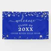 Class Wiedersehen Welcome Royal Blue Stars Lights Banner (Horizontal)