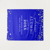 Class Wiedersehen Welcome Royal Blue Stars Wandteppich (Vorderseite (Horizontal))