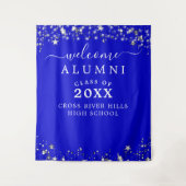 Class Wiedersehen Welcome Royal Blue Stars Wandteppich (Vorderseite)