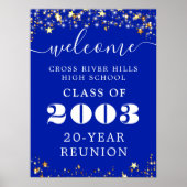 Class Wiedersehen Year Welcome Royal Blue Gold Sta Poster (Vorne)