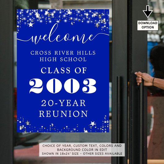 Class Wiedersehen Year Welcome Royal Blue Silver S Poster