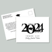 Class Year Grad Cap Tassel Abschluss Vielen Dank Postkarte