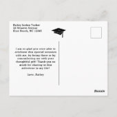 Class Year Grad Cap Tassel Abschluss Vielen Dank Postkarte (Rückseite)