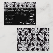 Classbling BAKERY Business Card Damask Design Visitenkarte (Vorne/Hinten)