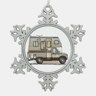 ClassC Camper RV-Magneten Schneeflocken Zinn-Ornament