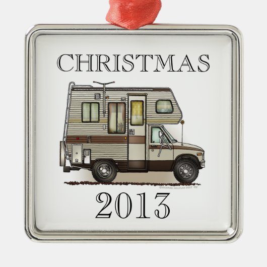 ClassC Camper RV-Magneten Silbernes Ornament (Vorne)