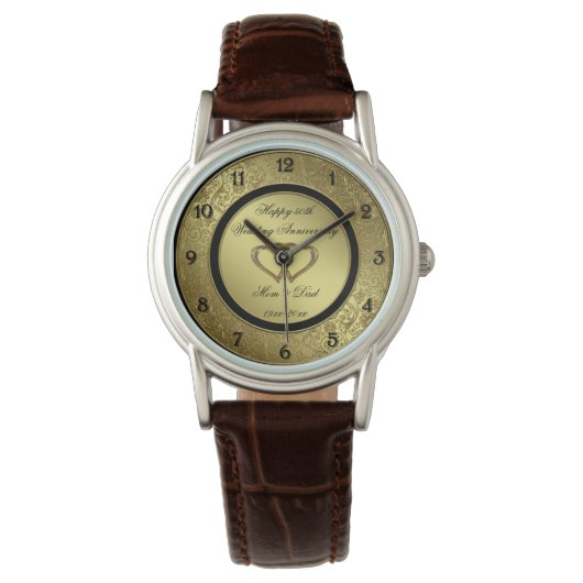 Classc Golden Wedding Anniversary Watch Armbanduhr (Vorderseite)