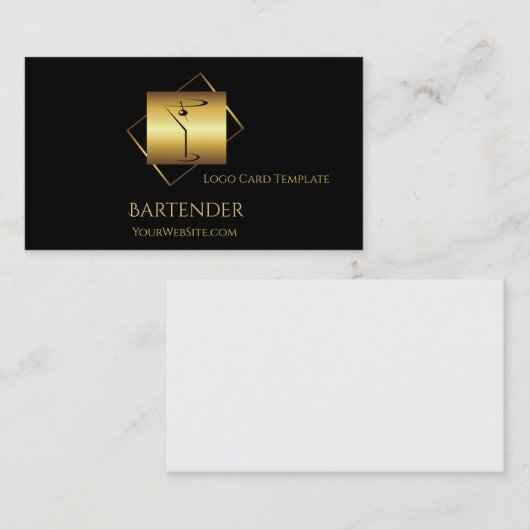 Classgold Martini Barkeeper Logo Visitenkarte (Vorne/Hinten)