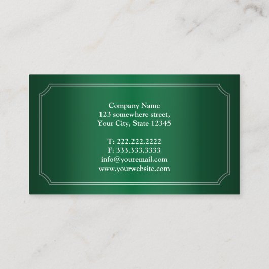 ClassGreen Gerahmt Plumbing Business Card Visitenkarte (Rückseite)