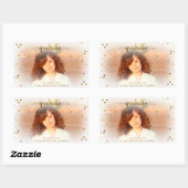 Classi Imitate Gold Foil Confetti Abschluss Foto Rechteckiger Aufkleber (Blatt)