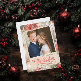 Classi Unser erstes Verheiratetes und frohes Weihn Feiertagskarte