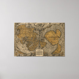 Classic 1531 Antique World Map by Oronce Fine Leinwanddruck