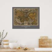 Classic 1531 Antique World Map by Oronce Fine Poster (Küche)